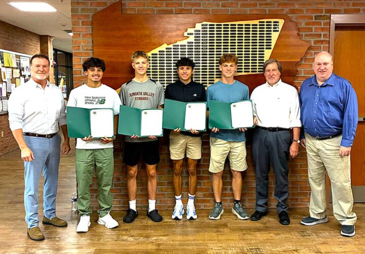 Carter Smith and championship relay team honored